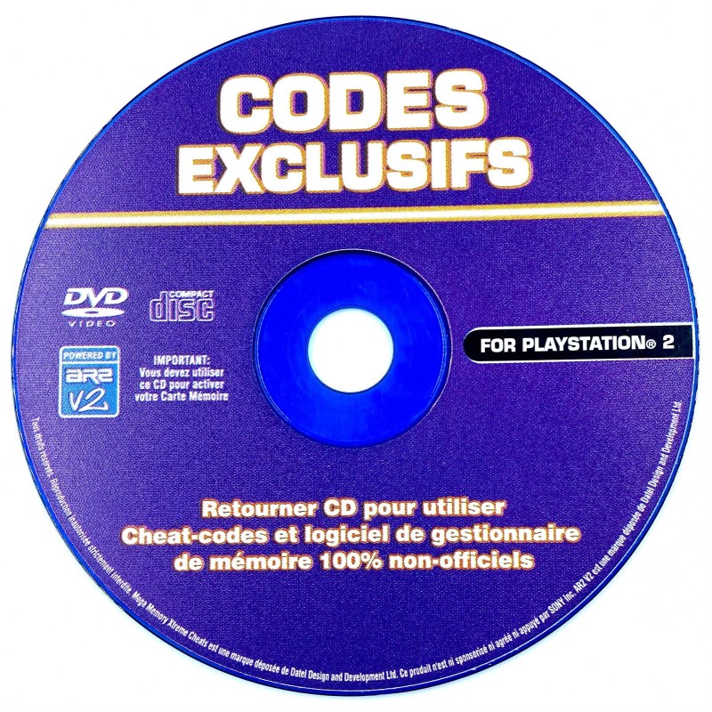 Codes Exclusifs for Playstation 2 Powered by AR2 V2 Cheat Code